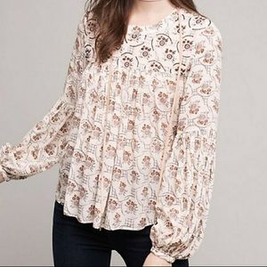 Anthropologie Floreat Beaded Balloon Sleev…